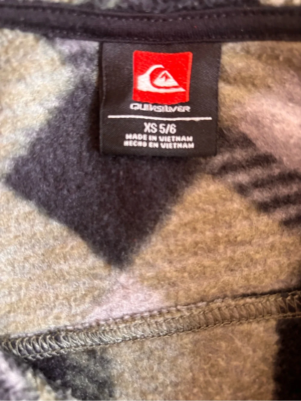 Quiksilver Kids Olive & Black Buffalo Check Fleece Shacket
